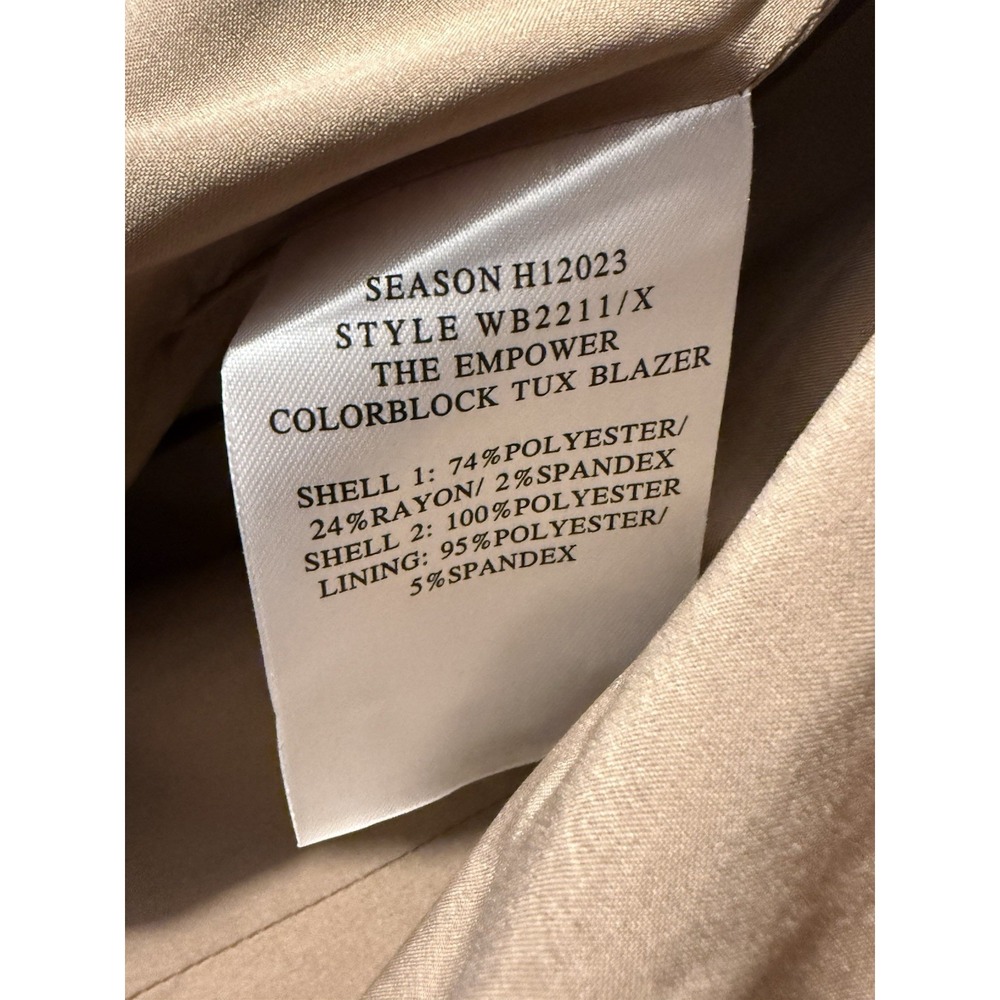 Wildfang The Empower Colorblock Tux Blazer XL Navy Neon Green NWT - Picture 7 of 13